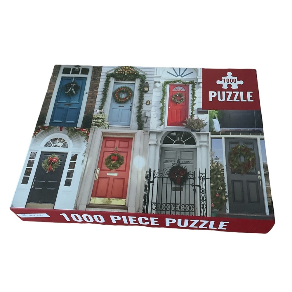 New Christmas Doors 1000 Piece Puzzle Talking Table